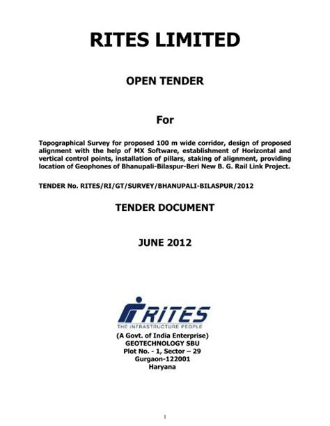 Tender Document Rites