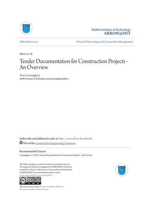 Read Tender Documentation For Construction Projects An Overview 