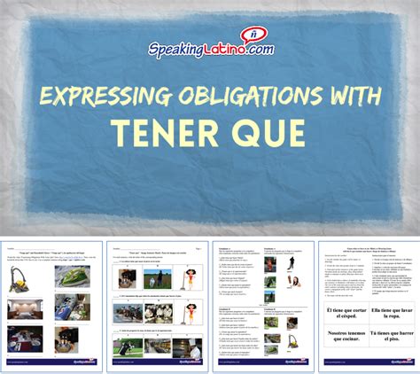 Tener Que Expressing Obligations And Household Chores Vocabulary Tener Que Worksheet - Tener Que Worksheet