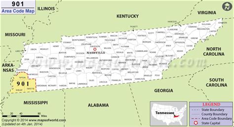 tennessee area code 901