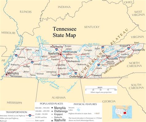 tennessee map of state