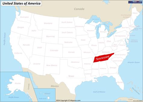 tennessee on a map