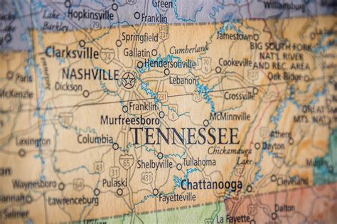 tennessee on map
