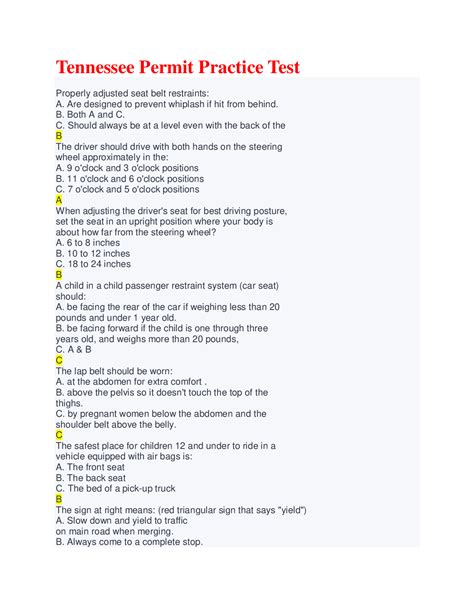 tennessee permit practice test