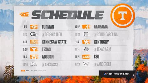 tennessee schedule