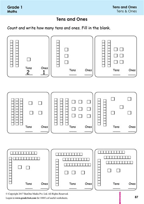 Tens And Ones Interactive Worksheet For Grade 1 Tens And Ones Worksheets Grade 1 - Tens And Ones Worksheets Grade 1
