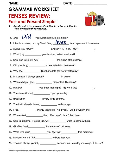 Tense Consistency Exercise 2 English Grammar Exercises Verb Tense Consistency Worksheet With Answers - Verb Tense Consistency Worksheet With Answers