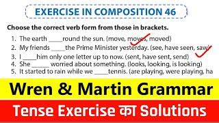 tense exercises in wren martin