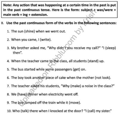 Tenses For Class 7th