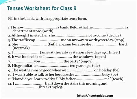 Tenses Worksheet For Class 9 Pdf Free Download Tense Worksheet Grade 7 - Tense Worksheet Grade 7