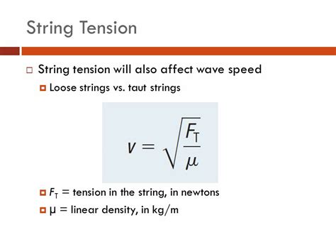 tension in a string equation