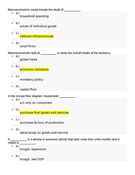 Tenth Grade Macroeconomics Challenges