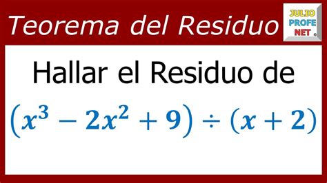 Teorema Del Residuo