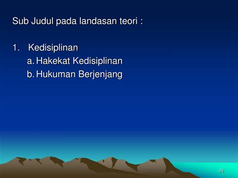 teori kedisiplinan