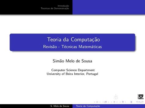 Teoria Da Computac Ao Introduc Ao A Complexidade E A