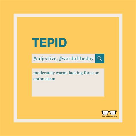 Tepid Meaning