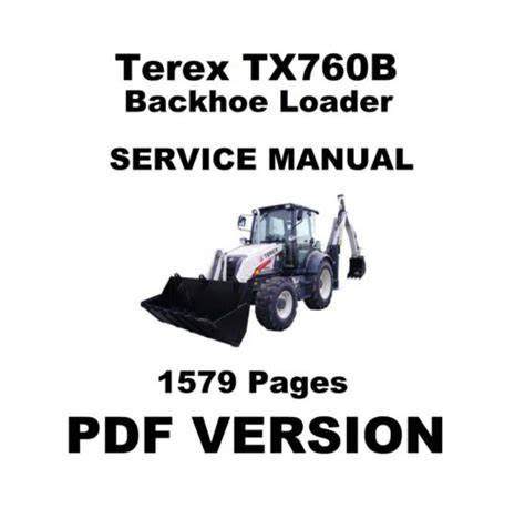 Terex Backhoe Loader Workshop Shop Service Repair Maintanance Manual 820 860 880 Sx Elite 970 980 Elite Tx760b Tx860b Tx970b Tx980b 9658 Now 9668