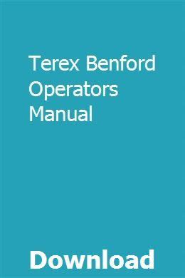 Full Download Terex Benford Operators Manual 