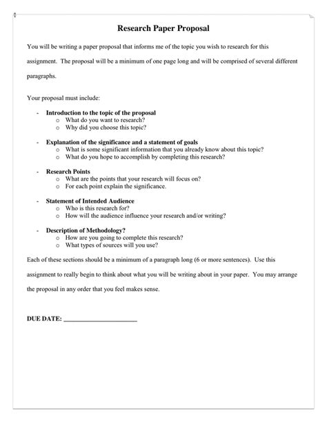 Download Term Paper Proposal Template 