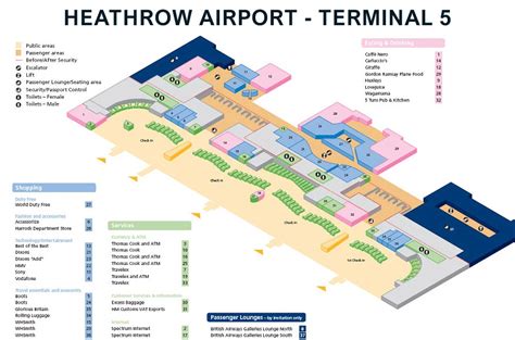 Terminal 5 Heathrow Map