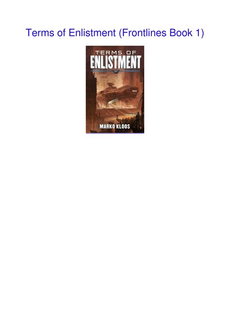 Read Terms Of Enlistment Frontlines Book 1 