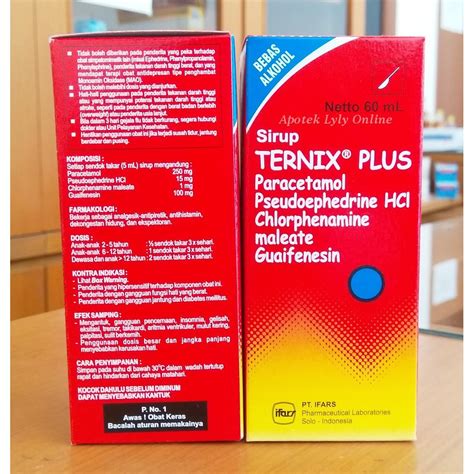 TERNIX PLUS - Ternix Plus Syrup Obat Apa?