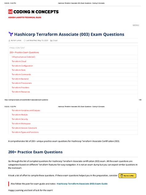 Terraform Associate Exam Questions