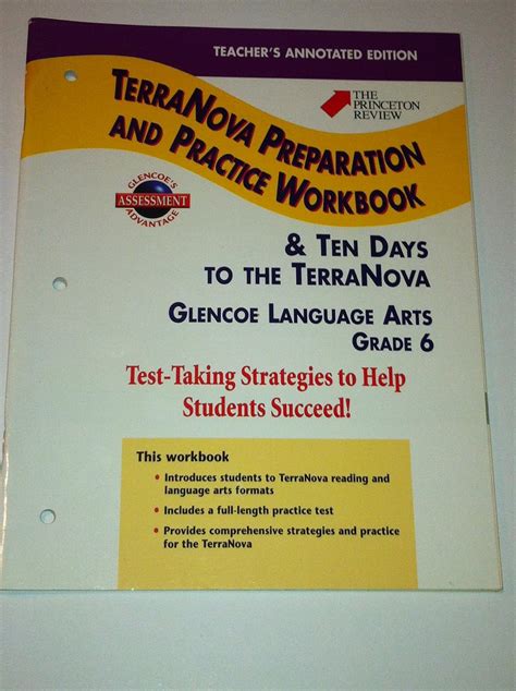 Full Download Terranova Preparation And Practice Workbook Grade 6 Ten Days To The Terranova Teachers Annotated Edition Glencoe Language Arts 