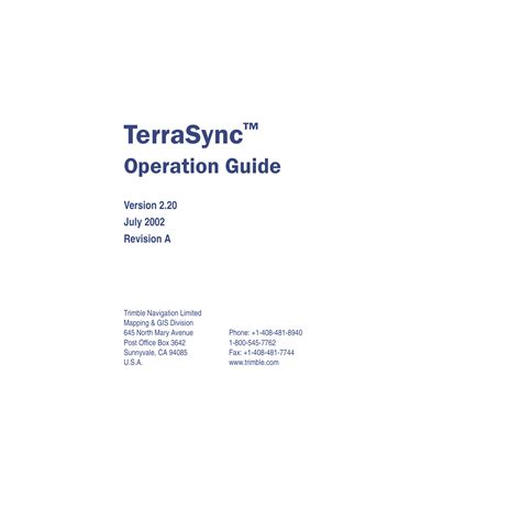 terrasync serial number
