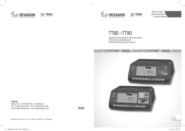 Download Tesa Tt80 Operating Manual 