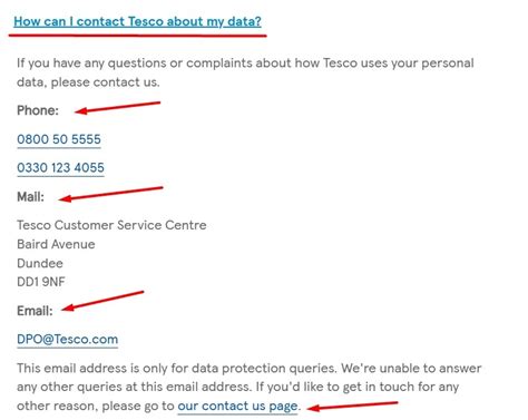 Tesco Complaints Form