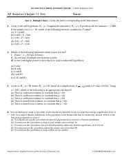 Test 11 Ap Statistics Bfw Publishers