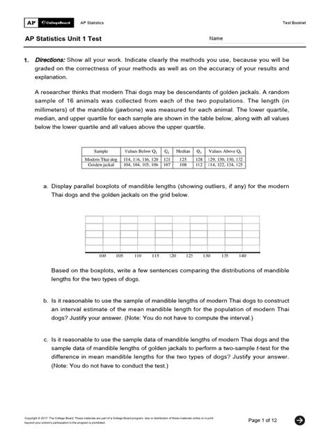Test 12d Ap Statistics Answers
