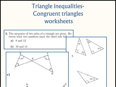 Test 23 Inequalities In Triangles