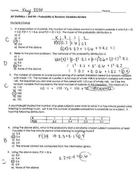 test 4b ap statistics answers