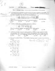 test 6a ap statistics answer key