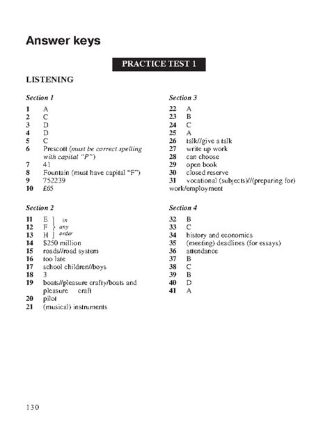 Test Answer Keys Interactions 1 Writing