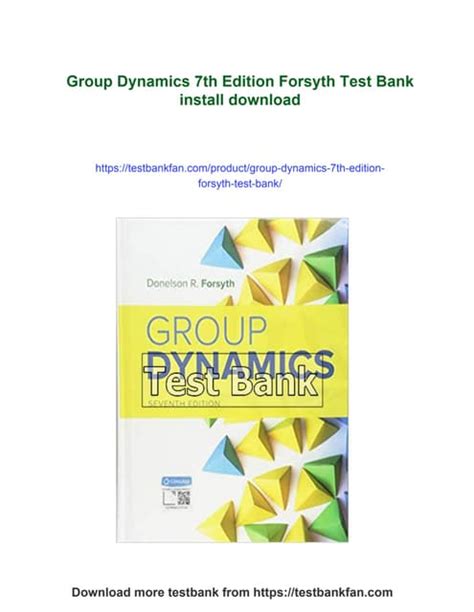 Test Bank For Group Dynamics 6th Edition Forsyth