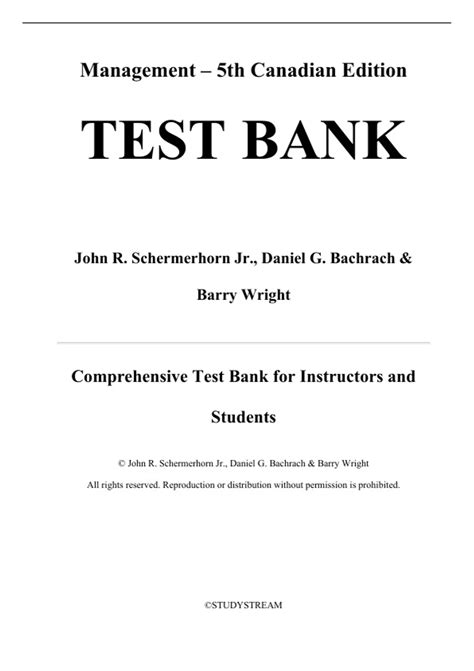 test bank management 5th edition kinicki williams