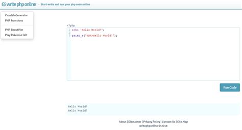 test code php online