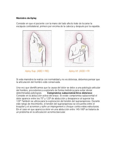 Test De Apley Hombro