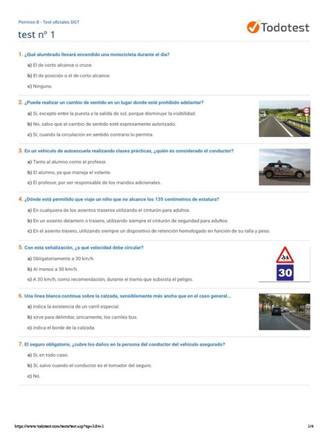 Test De Autoescuela Gratis