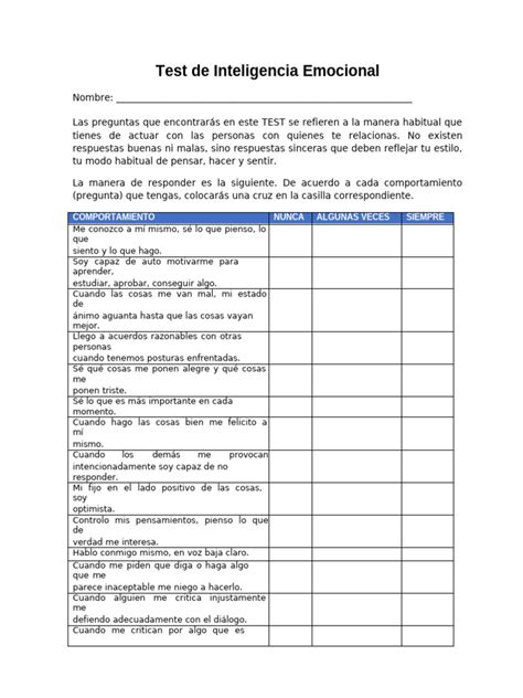Test De Emociones