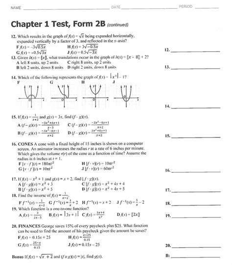 test form 2b course 1 chapter 5