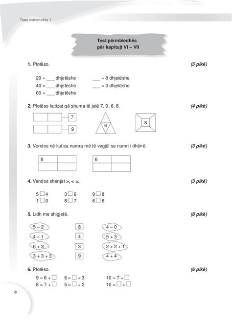 test matematik per klasen e 4