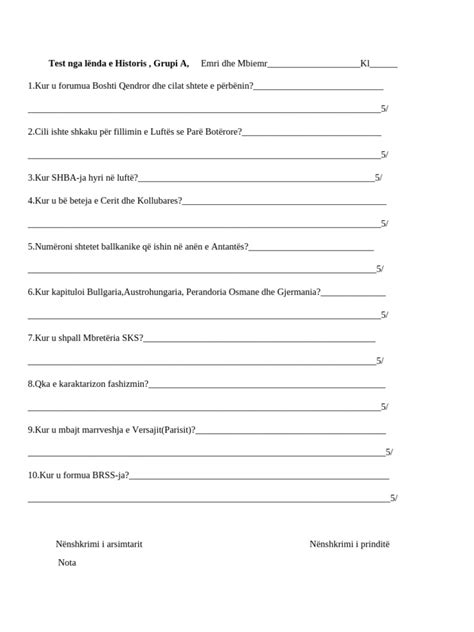 Test Nga Klasa 7