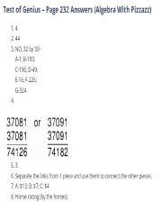 Test Of Genius Answers 232