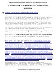 Test Prep Pretest Answers Holt Biology