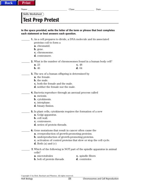 Test Prep Pretest Ecosystems Answer Key