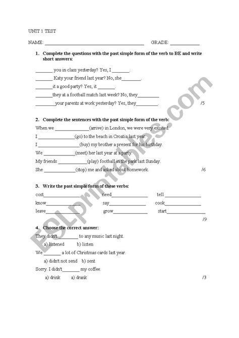 Test Project 3 Third Edition Unit 1